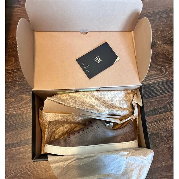 Frye Ivy Low Lace Leather Sneakers Chocolate Brown Womens Size 9 NEW - Picture 6 of 6